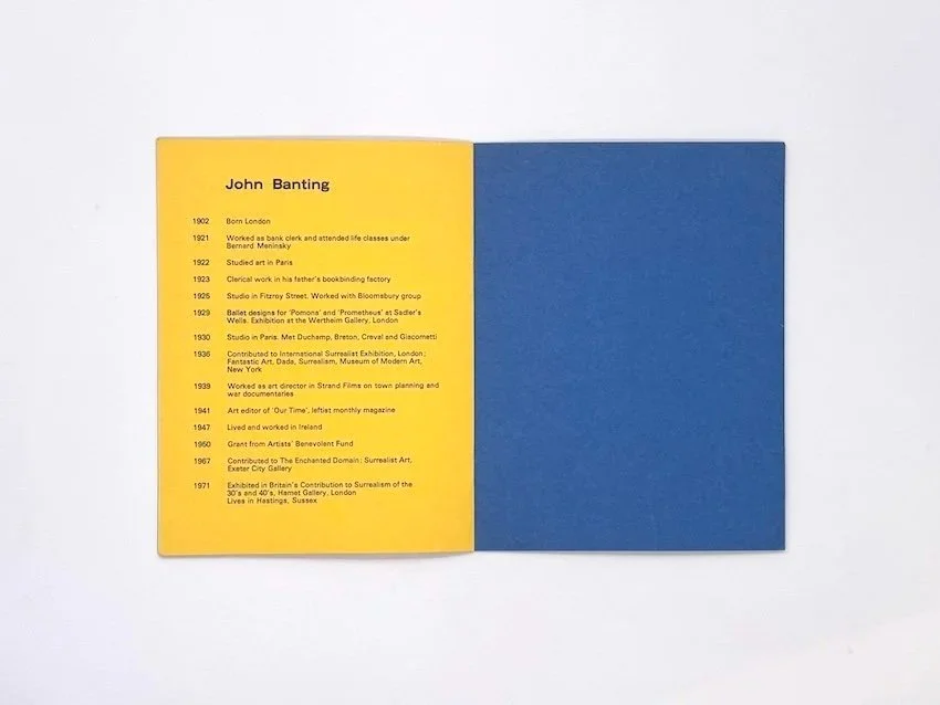 John Banting. Hamet Gallery, London, 1971. 