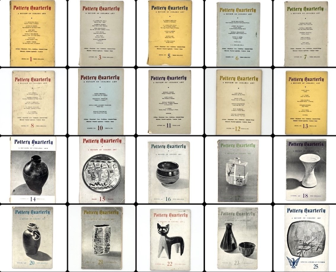 Pottery Quarterly A Review of Ceramic Art 33 Issues: No1. 1954 – No.56 c.1985