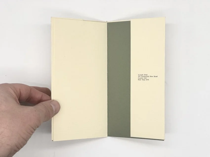 Simon Cutts, Waddington’s. Coracle Press, 1979.