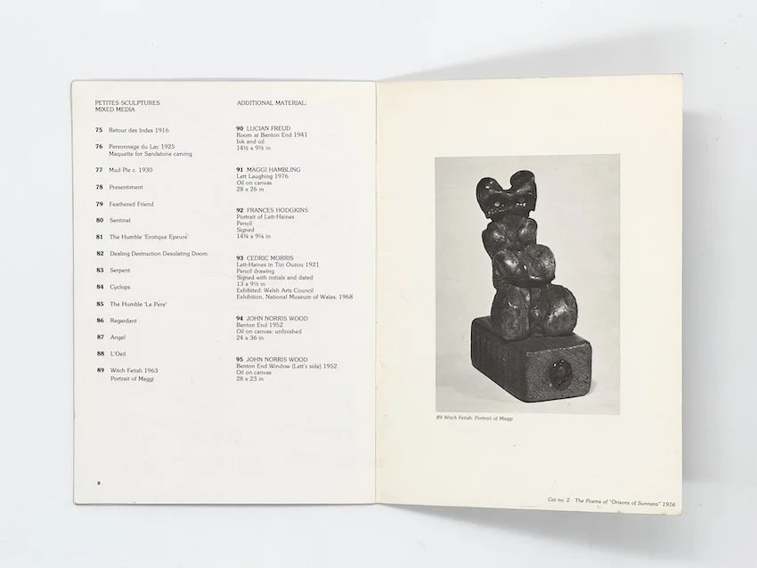 Arthur Lett-Haines 1894-1978 Paintings drawings and Petits Sculptures. Redfern Gallery, London, 1984. 