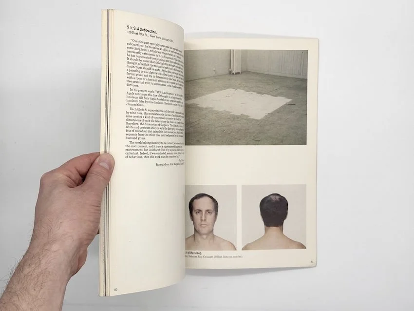 From Barrie Bates to Billy Apple 1960-1974. An Arts Council Exhibition at The Serpentine Gallery, London, 1974.