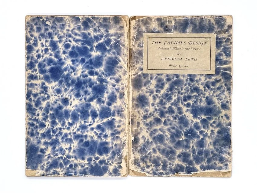 Percy Wyndham Lewis, "Calyph's Design. Architect's Where is Your Vortex?". The Egoist, London, 1919 First Edition