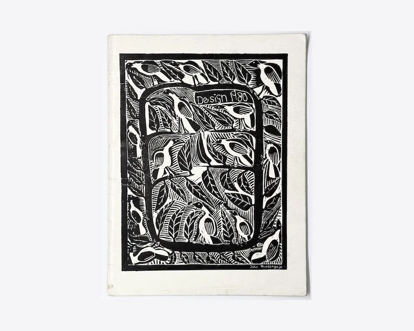 Namibian Arts and Crafts Symposium : a guide to exhibits. South African Association of Arts, 1980. Cover design by John Ndevasia Muafangejo