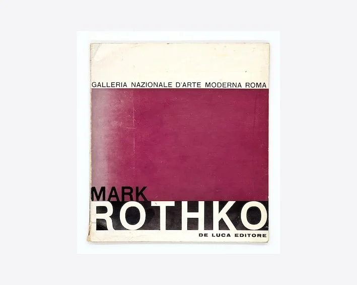 Mark Rothko. Galleria Nazionale D’Arte Moderna Roma and De Luca Editore, 1962. Room and book, secondhand art bookshop, London.