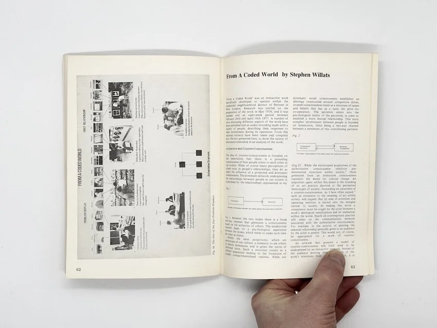 Art for whom? Conrad Atkinson, Peter Dunn and Loraine Leeson, Islington Schools Environment Project, Public Art Workshop, Stephen Willats.Serpentine Gallery, London, 1978.