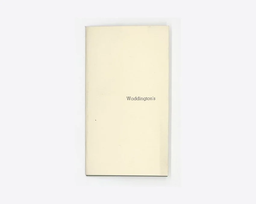 Simon Cutts, Waddington’s. Coracle Press, 1979.