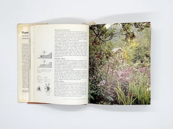 pages from the book by John Brookes, Room Outside - a new approach to garden design which was published by Thames and Hudson, London in 1969.
