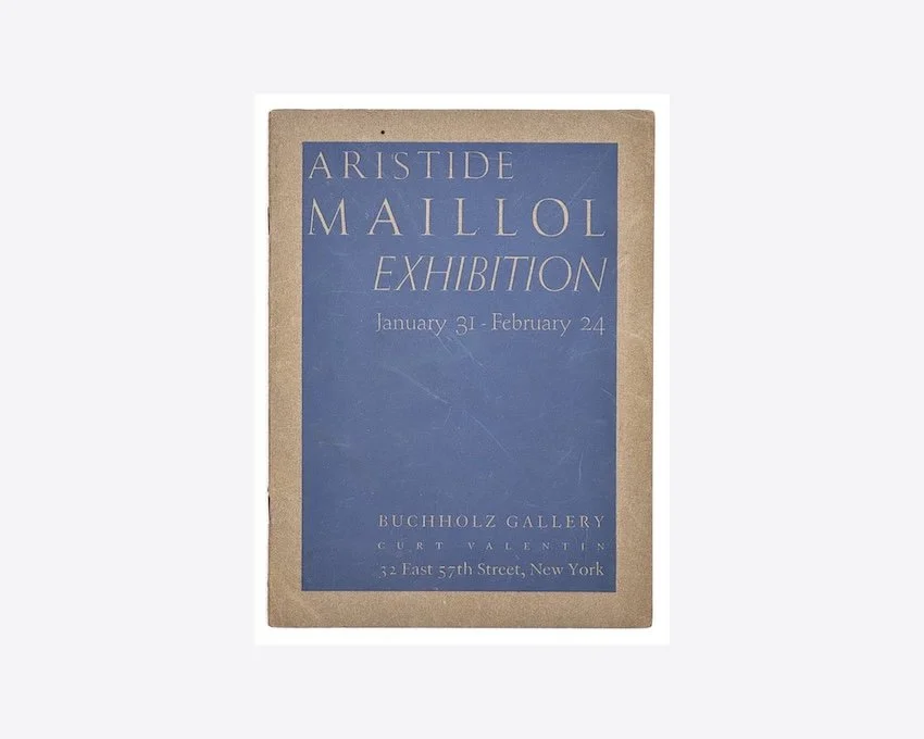 Aristide Maillol Exhibition. Buchholz Gallery, New York, 1940