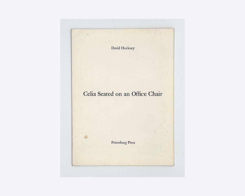 David Hockney, Celia Seated on An Office Chair, 1974. Petersburg Press, London,1981.