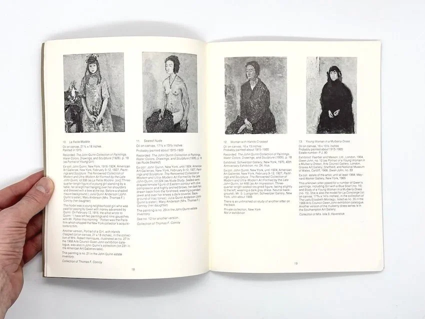 Gwen John. A Retrospective Exhibition. Davis & Long, New York, 1975.