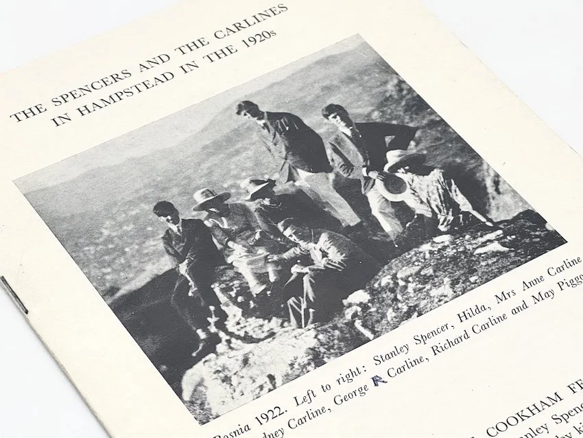 The Spencers and the Carlines in Hampstead in the 1920s. An exhibition at the Cookham Festival in 1973.