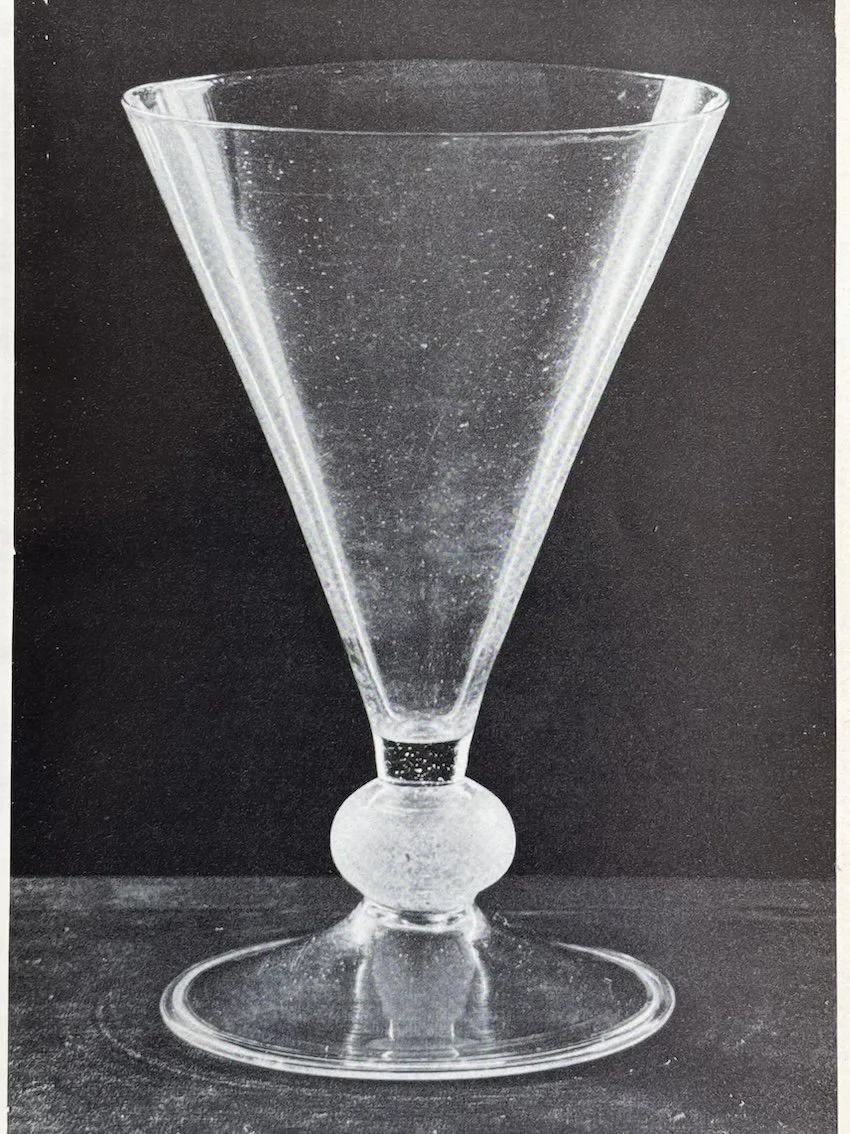 Glass Table-ware. Victoria and Albert Museum, London, 1957.