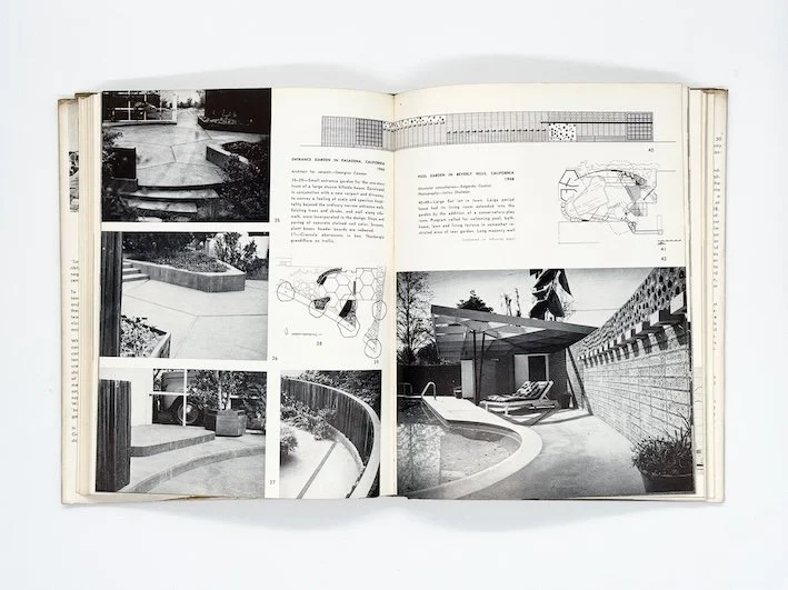 pages from the 1950 first edition of Garrett Eckbo's book, Landscape for Living