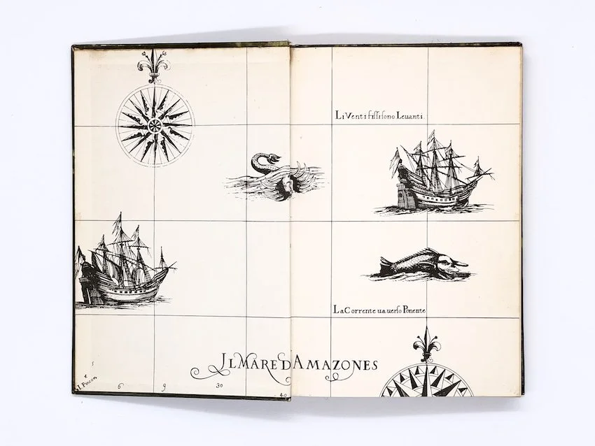 endpapers from Rachel L. Carson's, The Sea Around Us, published by Oxford University Press, New York, 1951