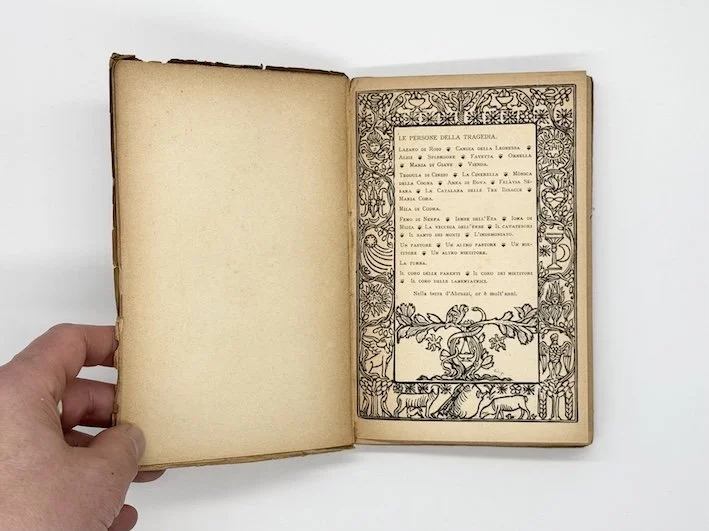 Gabriele  D’Annunzio, La Figlia Di Iorio. Fratelli Treves Editore, Milano, 1921. With woodcut illustrations by Adolfo de Carolis.
