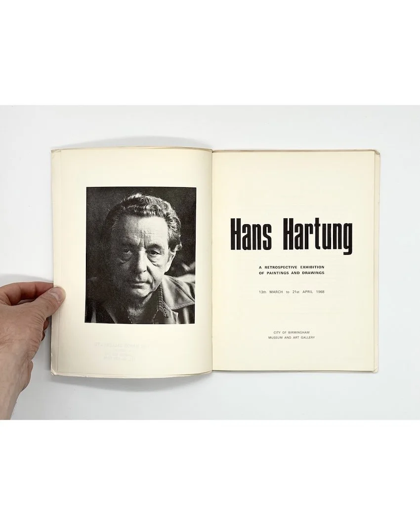 Hans Hartung: a retrospective exhibition of paintings and drawings. Birmingham Art Gallery and Museum, 1968.