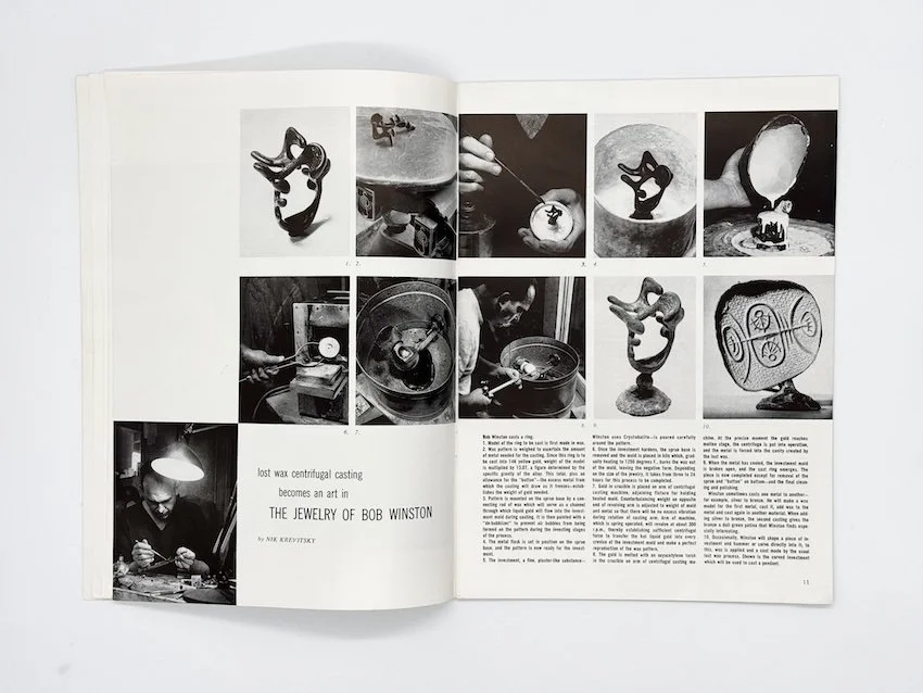 Craft Horizons January / February 1962 including ceramics by Robert Sperry, batiks by Kawabata and Polish woodcarving.