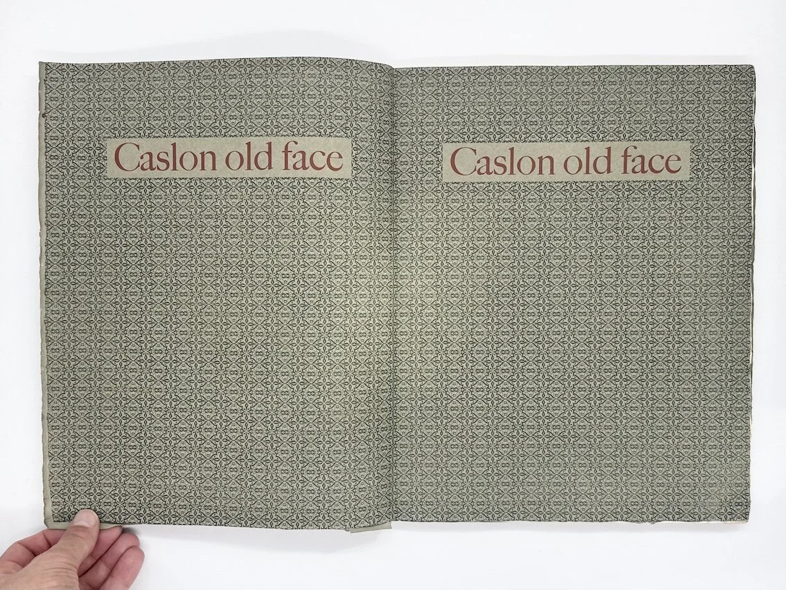 Caslon Old Face Roman & Italic. H W Caslon & Co. Ltd., London , 1924.