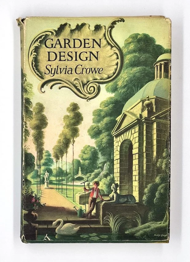 cover of Sylvia Crowe's book "Garden Design" published by Country Life Limited, London in 1965.