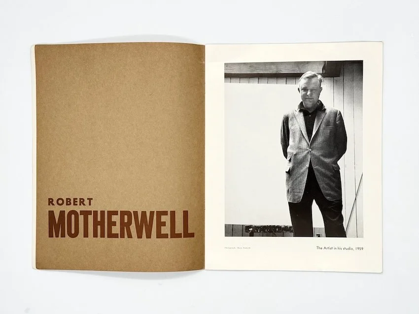 Robert Motherwell. Sidney Janis Gallery, New York, 1961.  Room & Book  second-hand art bookshop, London.