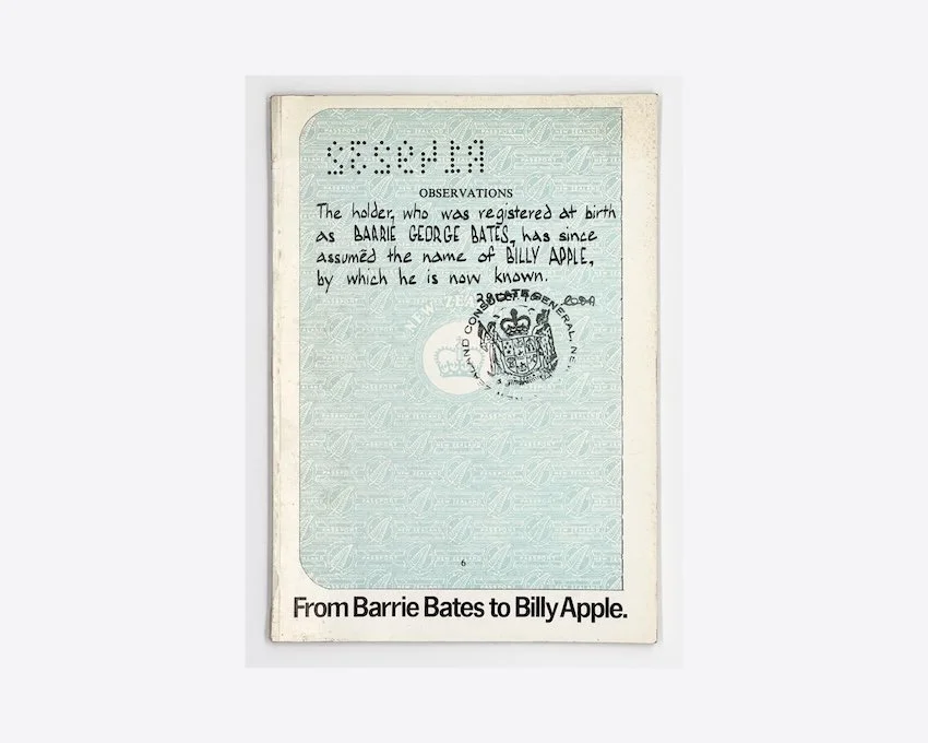 From Barrie Bates to Billy Apple 1960-1974. An Arts Council Exhibition at The Serpentine Gallery, London, 1974.