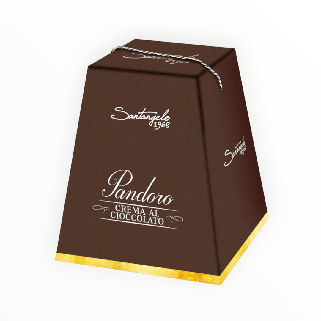 Pandoro kalėdinis pyragas su tamsiojo šokolado kremu, 900 g.
