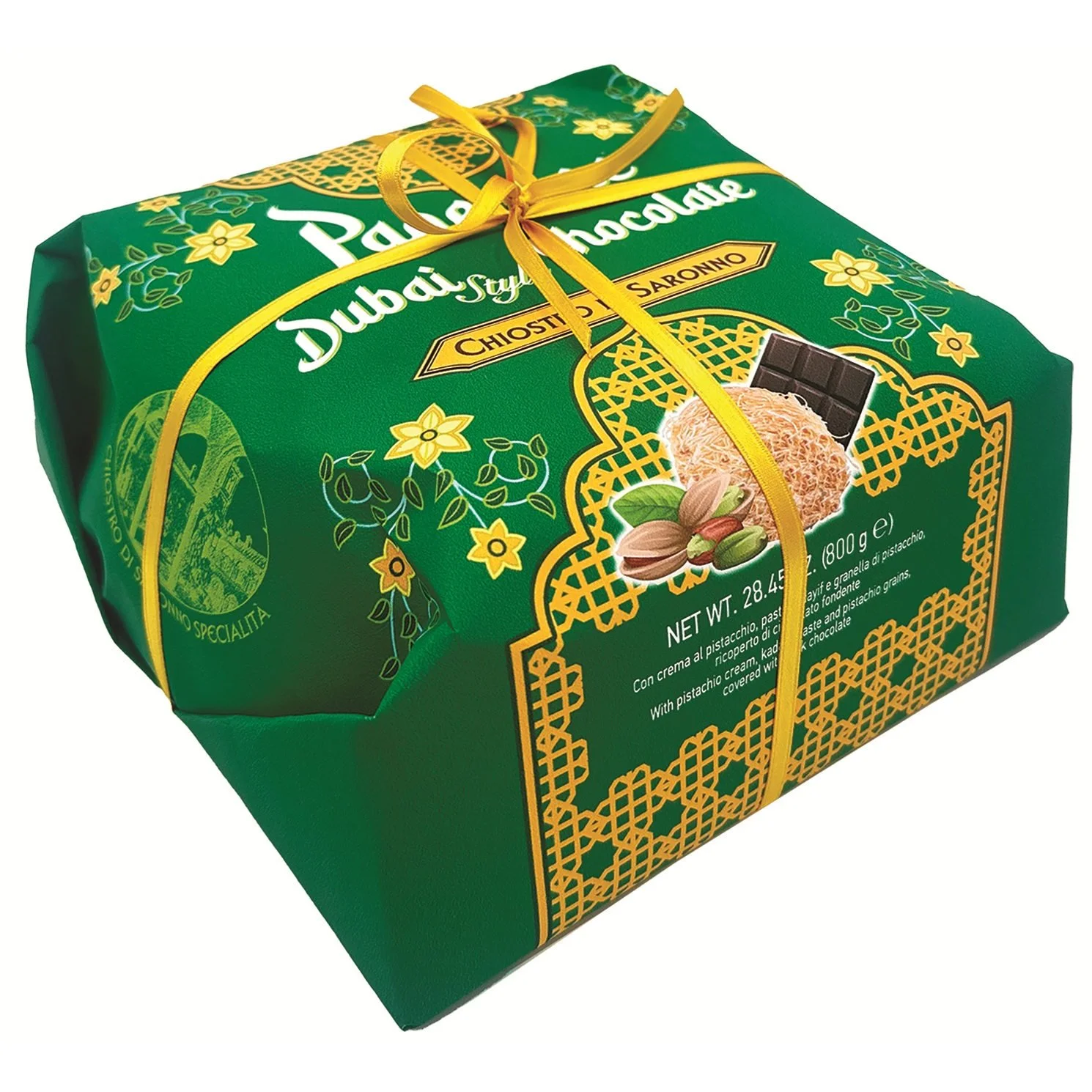 DPANEDC800 Panettone DUBAI STYLE CHOCOLATE hand wrapped 800g.jpg