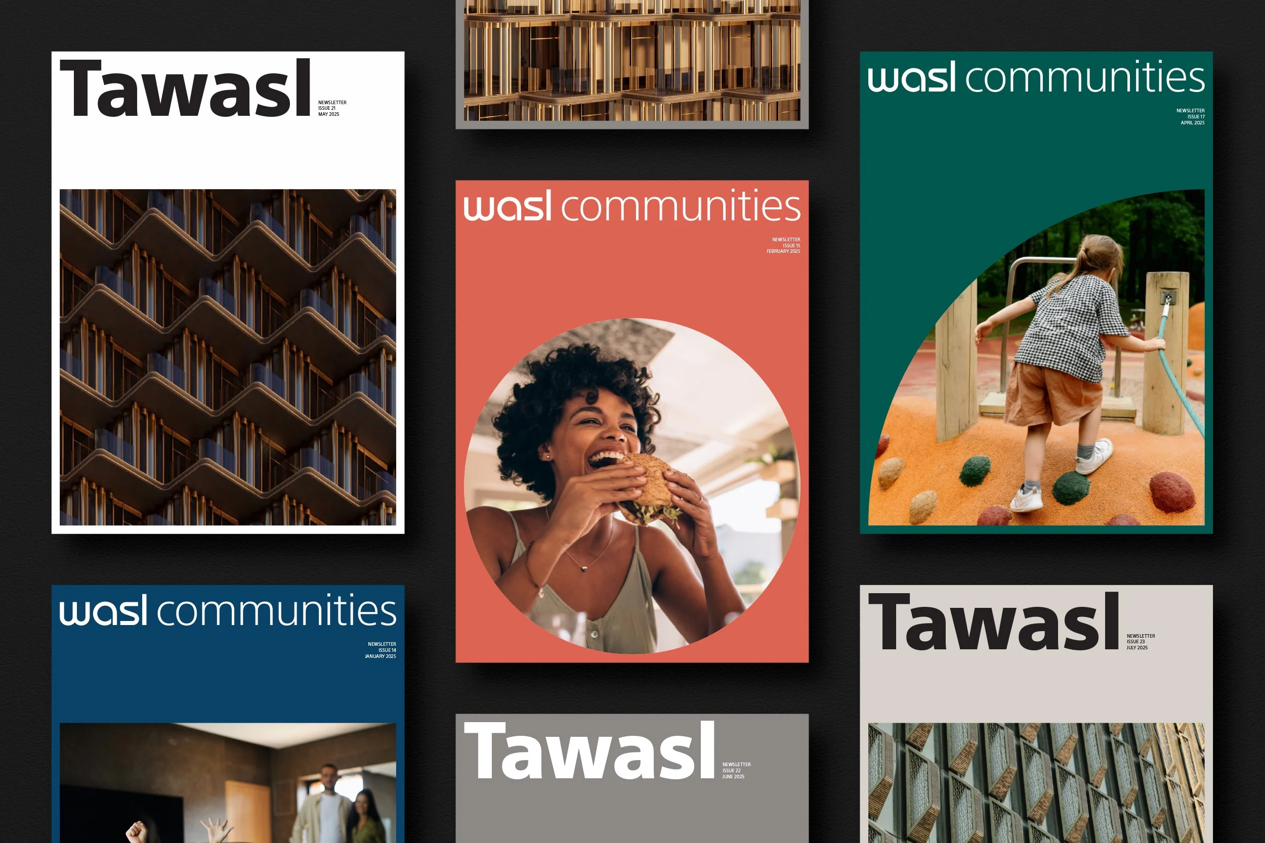 Wasl Brand Application – Tawasl & Wasl Communities Digital Newsletters