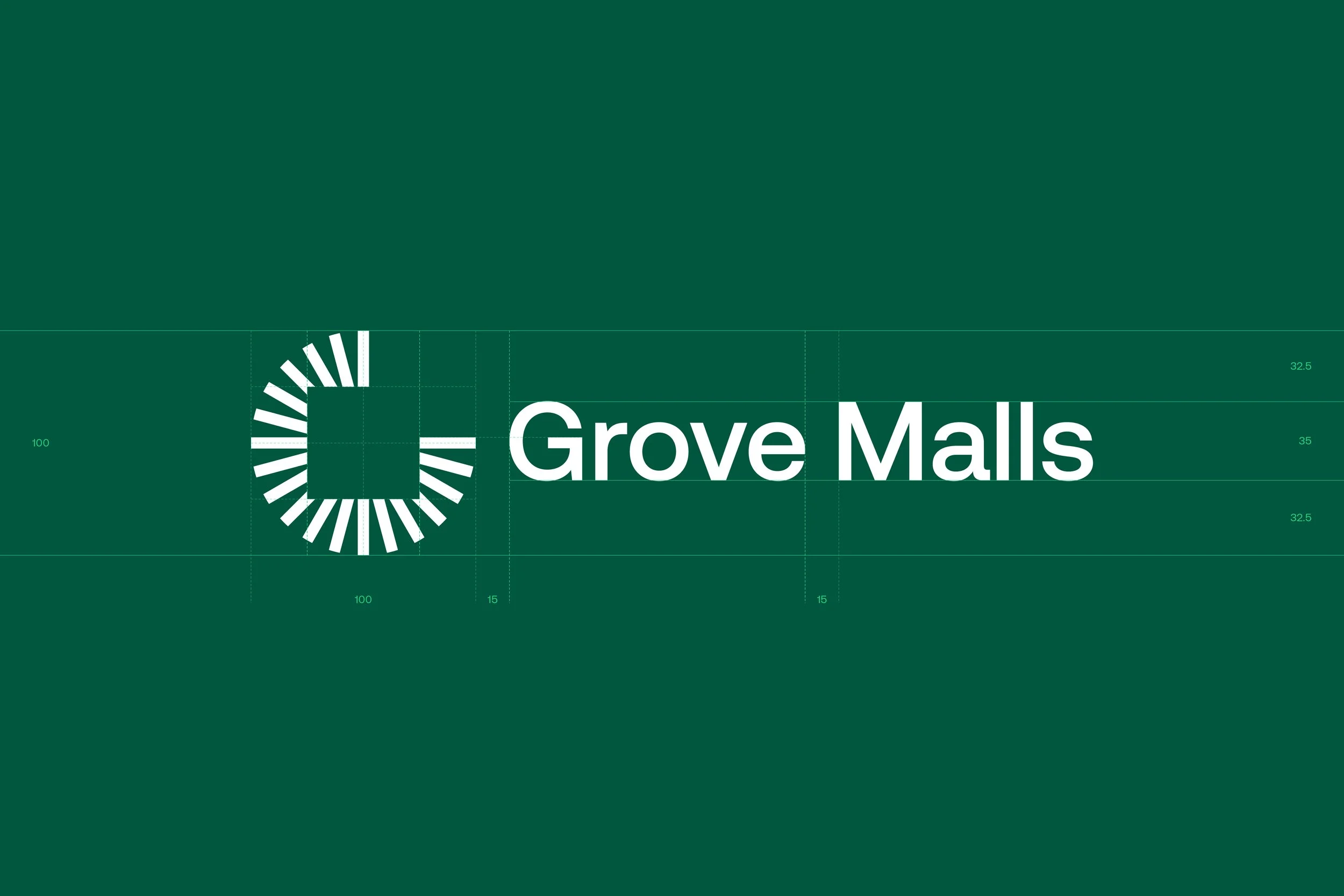 Grove Malls Logo Grid System
