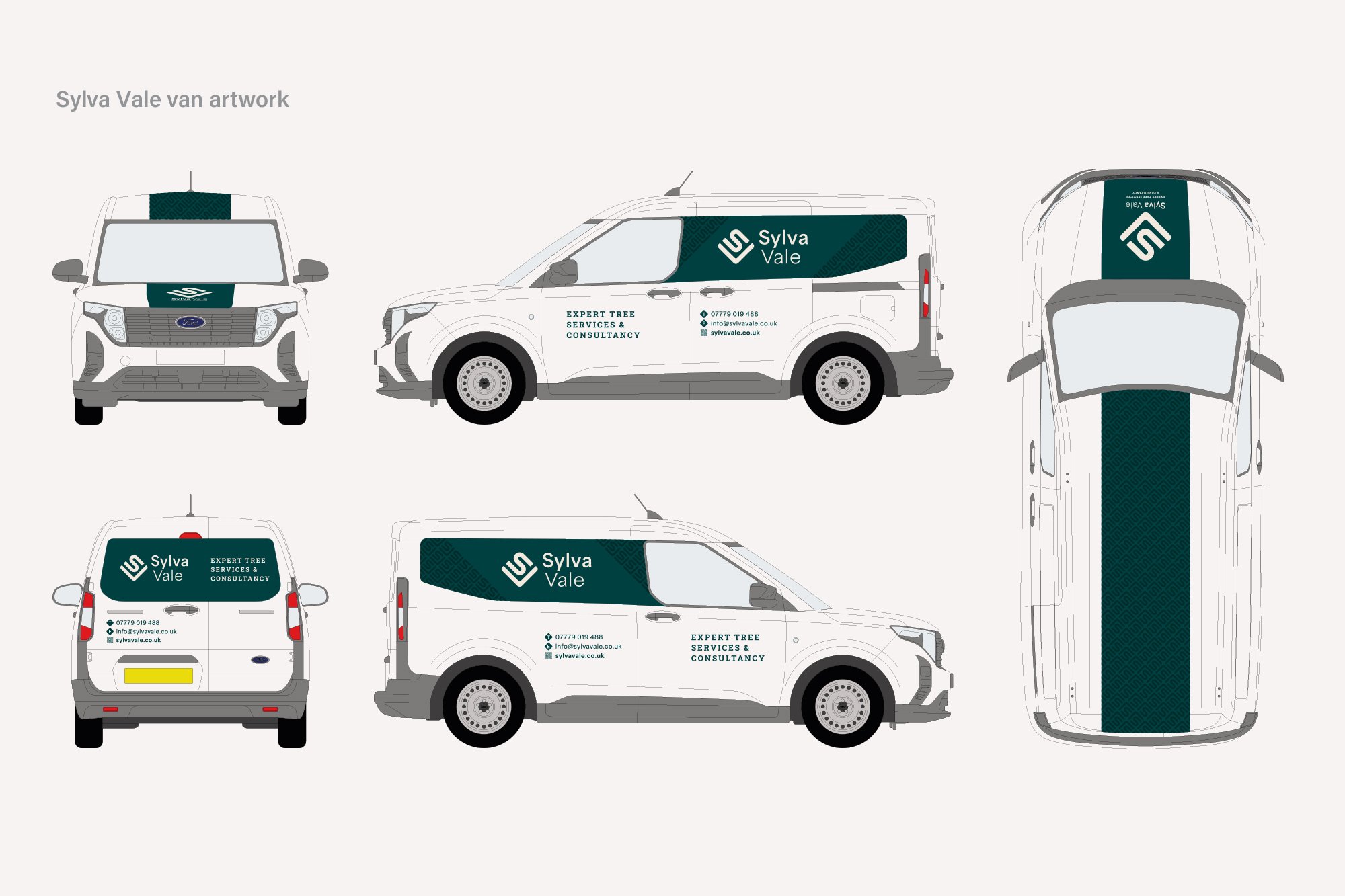 Sylva Vale branded van graphics artwork