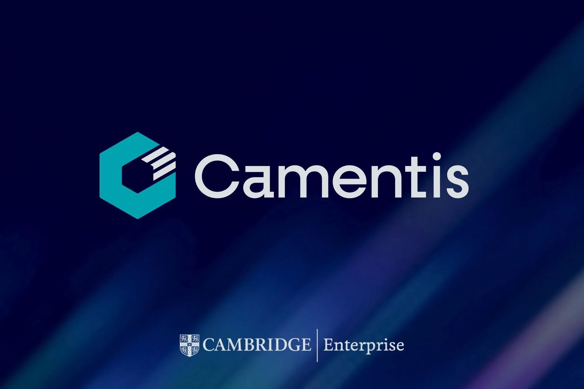 Camentis logo - colour negative