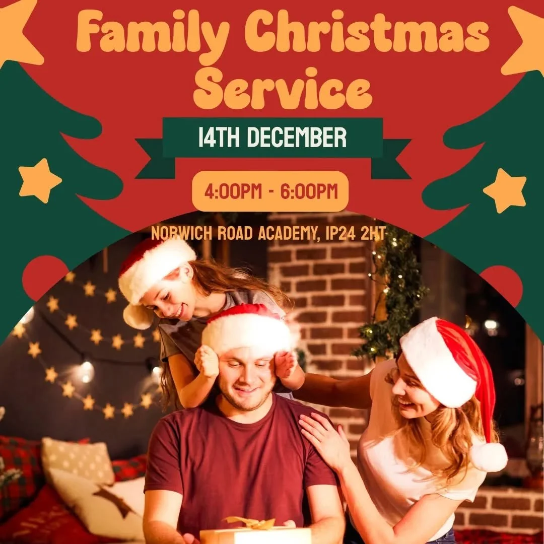 We are excited to be joining with @hopechurchthetford for a joint Family Christmas service this year. We'd love you to join us as we celebrate the ultimate gift at Christmas to humanity, Jesus! Norwich Road Academy, 4pm-6pm.