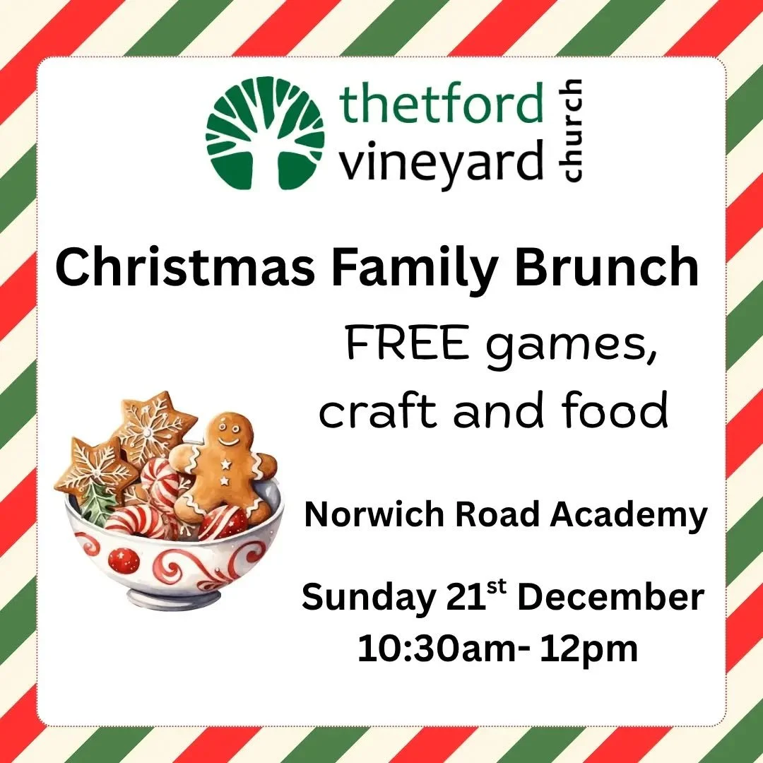 Sunday 21st&nbsp;December 10.30am-12pm &ndash; Family-Friendly&nbsp;Christmas&nbsp;Brunch

Join us for our&nbsp;final gathering of 2025&nbsp;as we celebrate&nbsp;Christmas&nbsp;by sharing a meal together. We will enjoy a special&nbsp;Christmas-themed