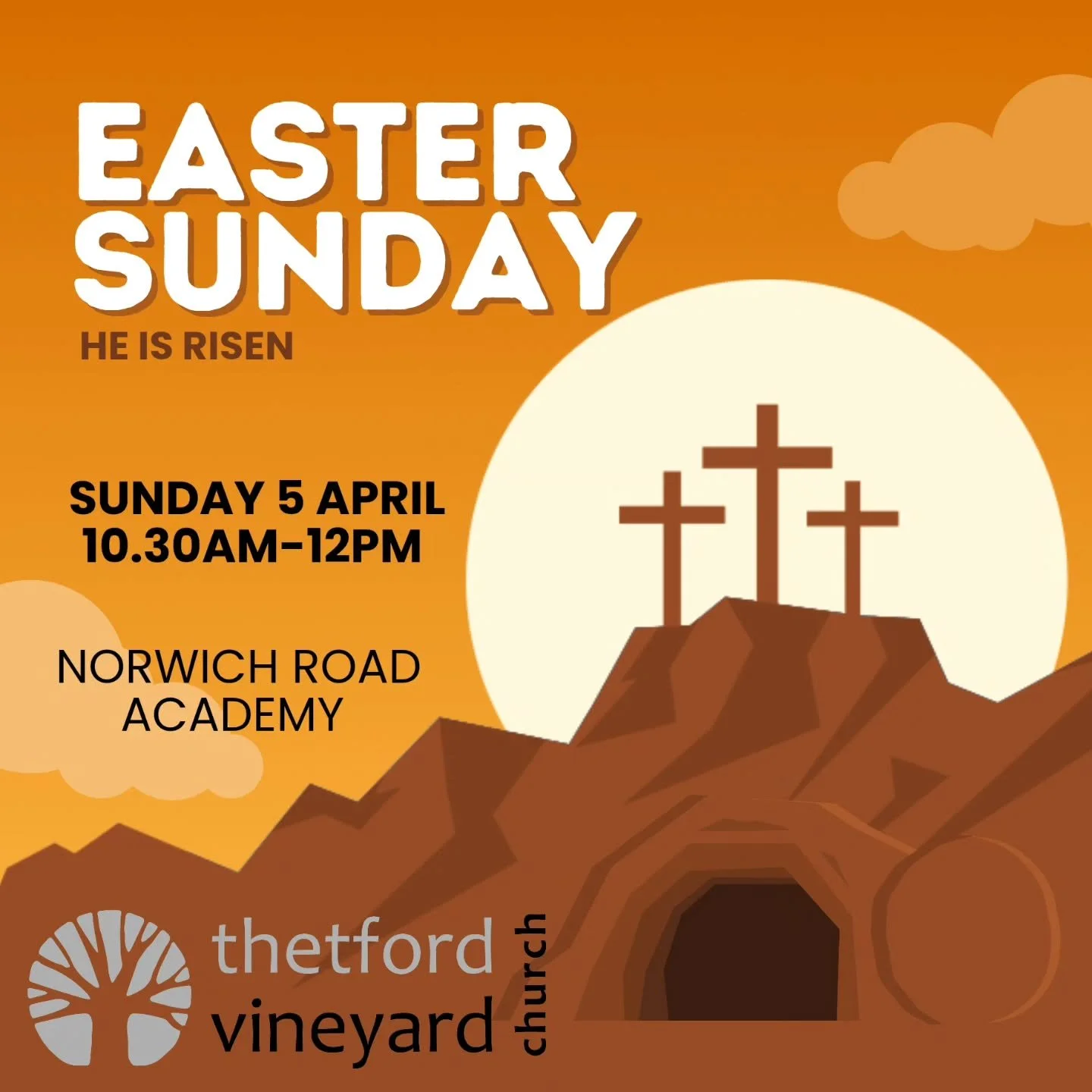 Easter Sunday @ Norwich Road Academy 10.30am-12pm

Join us as we celebrate the resurrection of Jesus on Easter Sunday! This will be a family-friendly service, suitable for all ages. All welcome!
