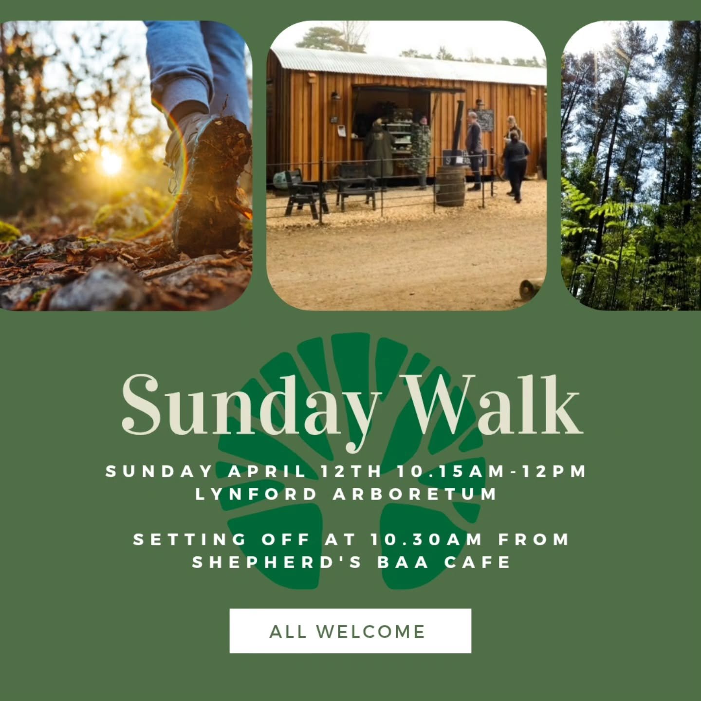 Sunday 12th April&nbsp; - Church Walk @ Lynford Arboretum 10.30am

This Sunday there will be&nbsp;no gathering at Norwich Road Academy.&nbsp;Instead we will meet for a walk at Lynford Arboretum - near the Shephard's Baa cafe from 10.15am (setting off