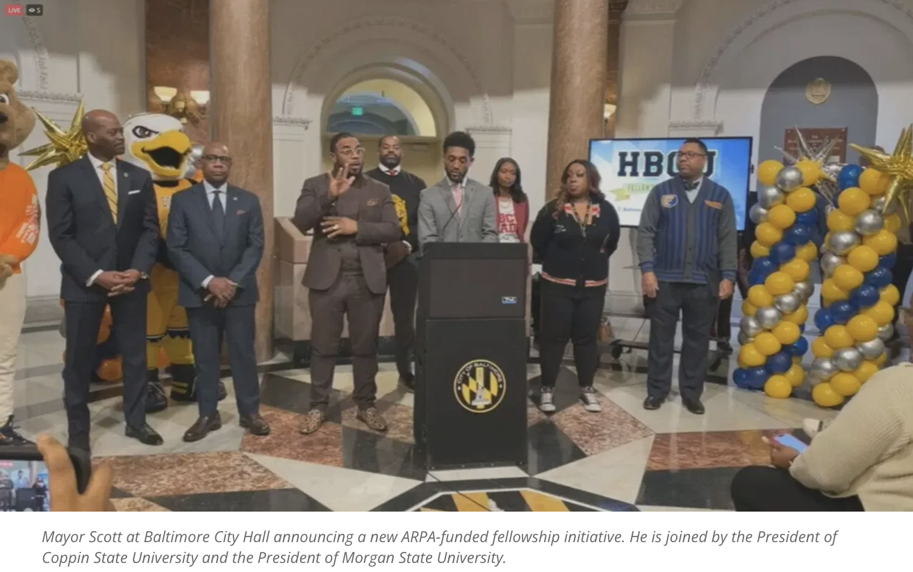 WBFF: Mayor Scott partners with Baltimore's HBCUs for an ARPA-funded Fellowship Initiative