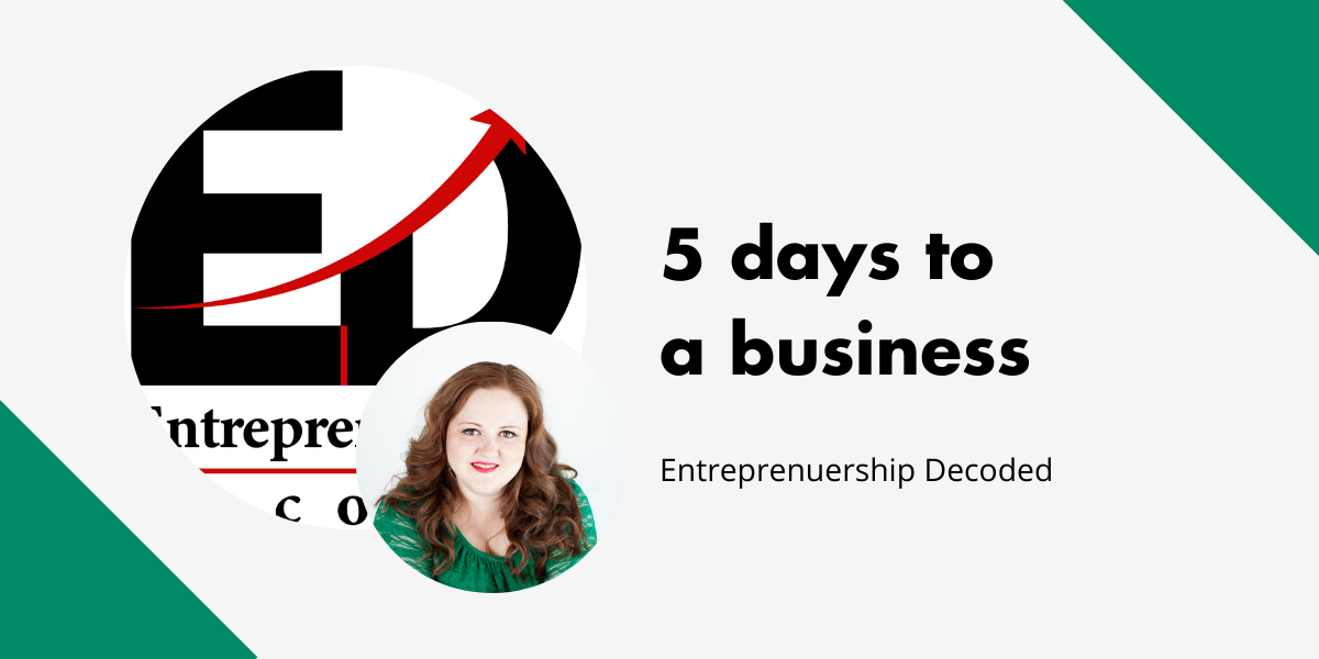 5 days to a business