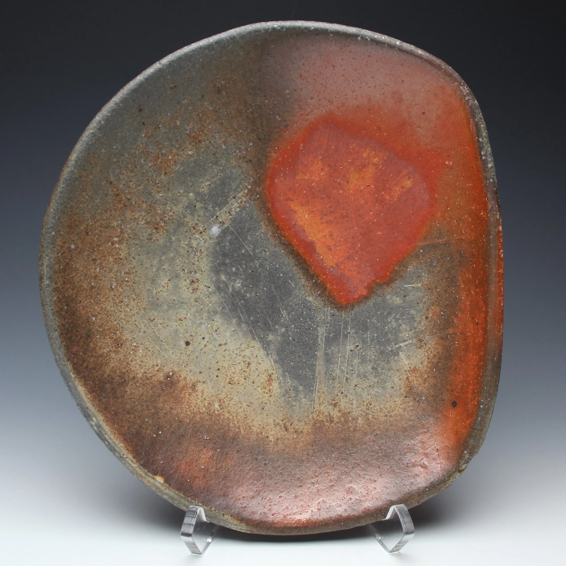 Plate, Porcelaneous Stoneware with Applid Slip