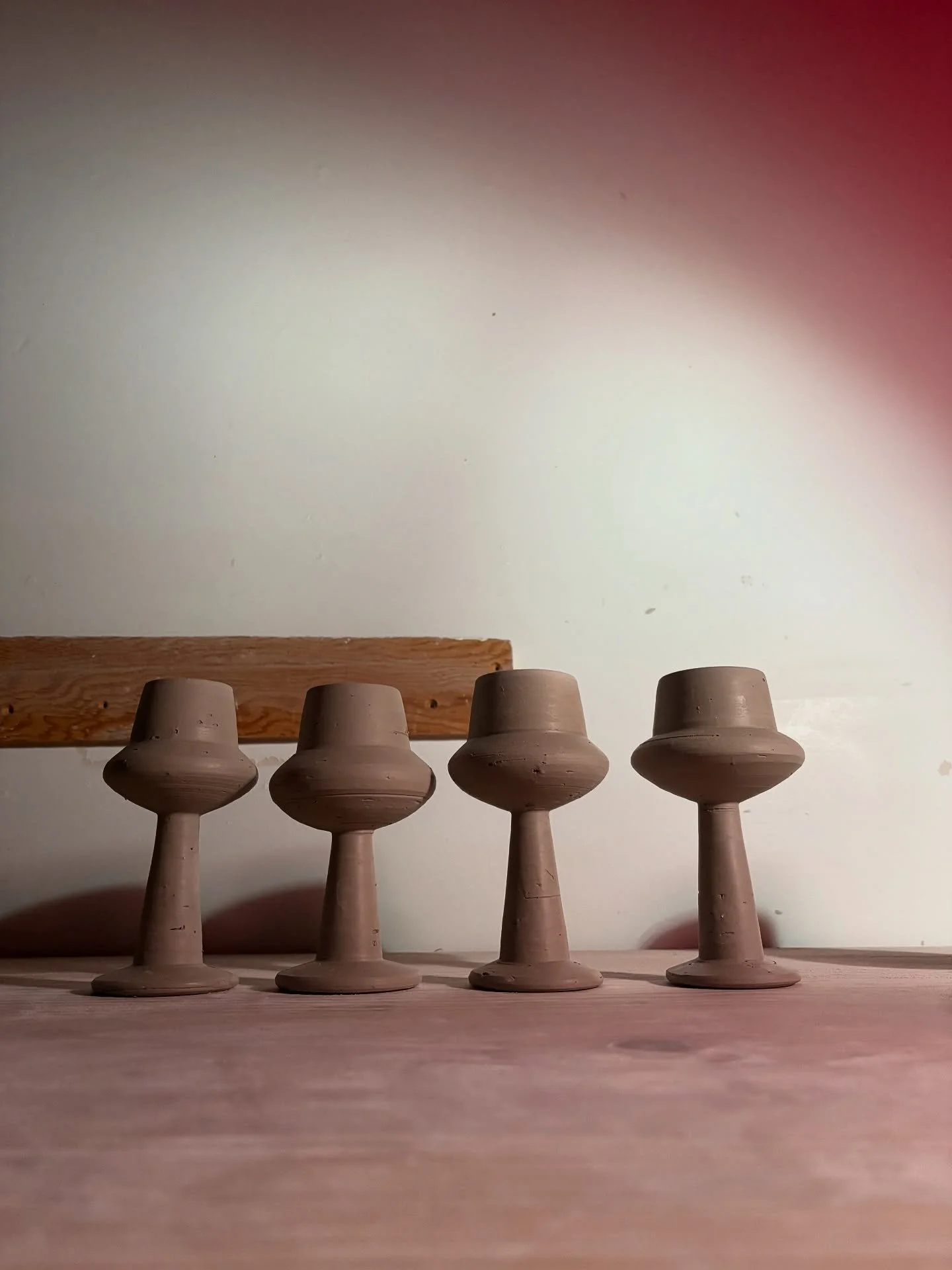 Some new stemware sipping cups. Somewhere between form and function. Formally invigorating, yet probably functionally difficult. A space full of possibilities. 
#pottery
#stemware