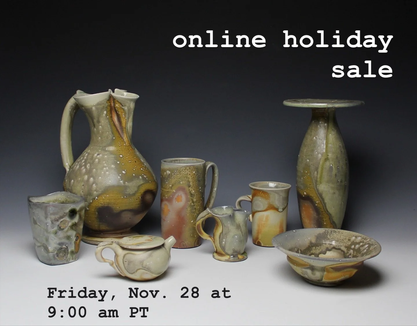 🏺online holiday pottery sale🏺

Mark your calendars! My biggest online sale is just around the corner and opening on Friday, November 28 at 9:00 am PT. 

I am thrilled to share a diverse collection of recent works, many of which incorporate wild cla