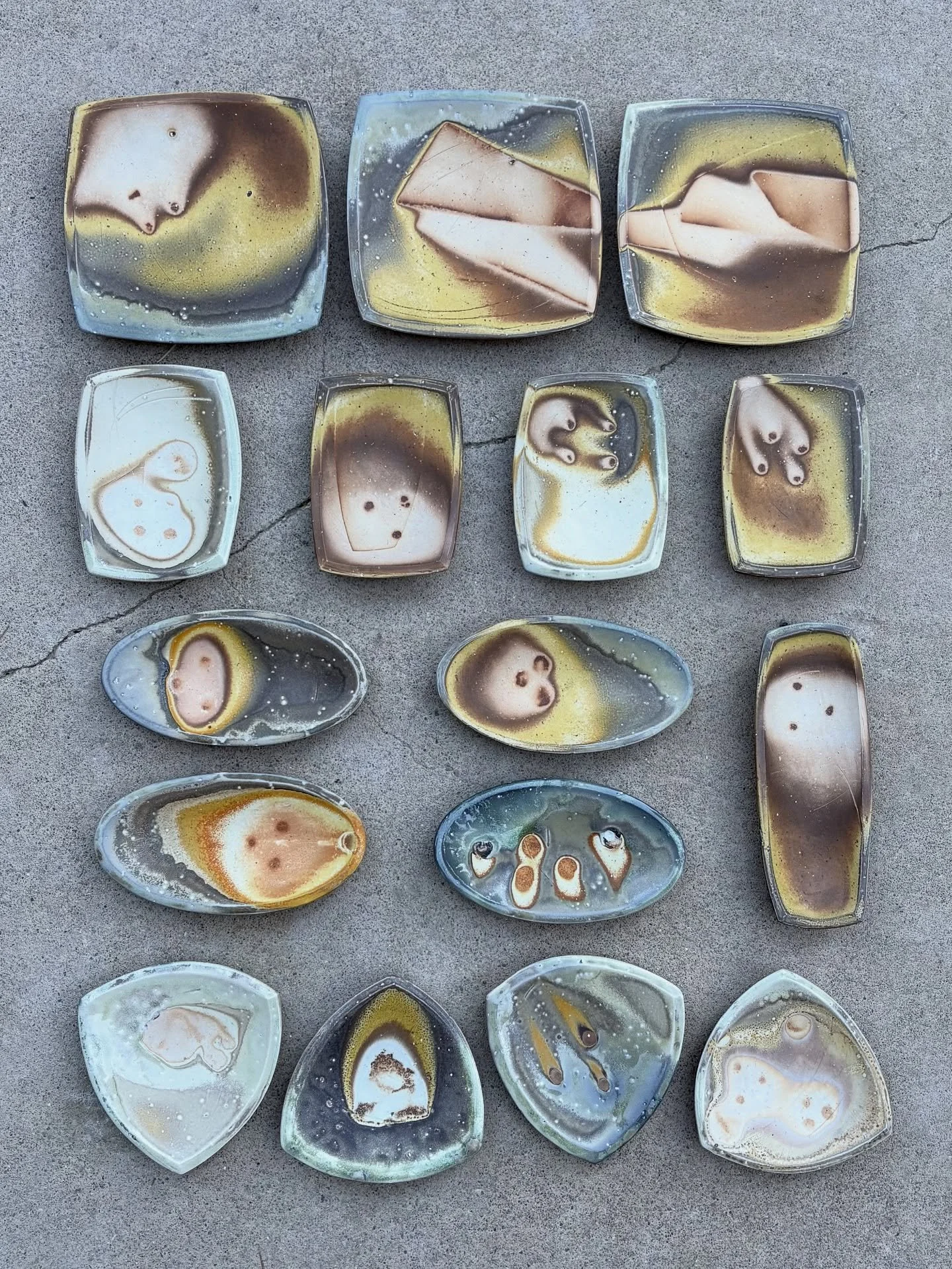 plates plates plate

Without a doubt, this is my favorite form to fire! The broad, flat surface provides a wonderful canvas for the soda to dance across, painting its magic. 

All of these and many more are available in my shop. Link in my bio / beck