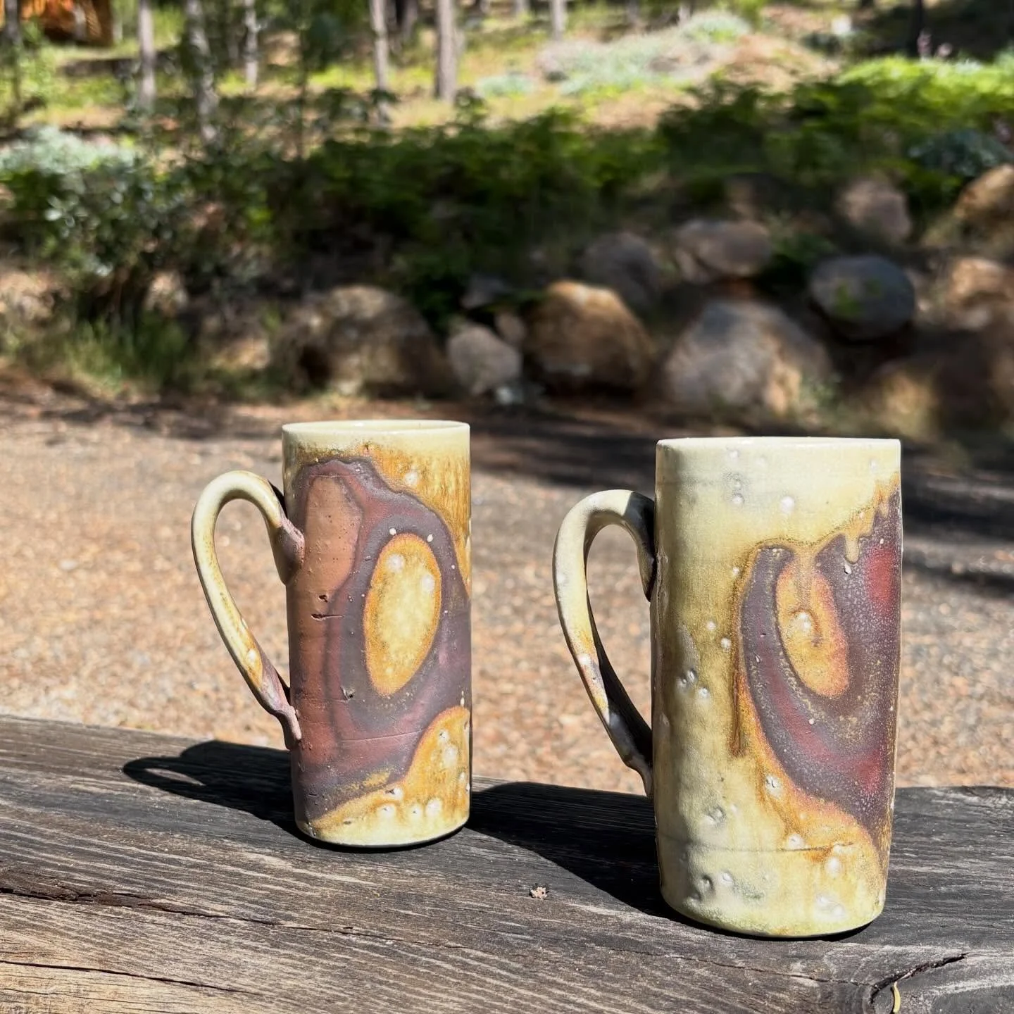 A pair of steins fresh from the kiln. 
Heading to @stcroixvalleypotterytour soon!

#sodafiredpottery
#highaluminaclay
