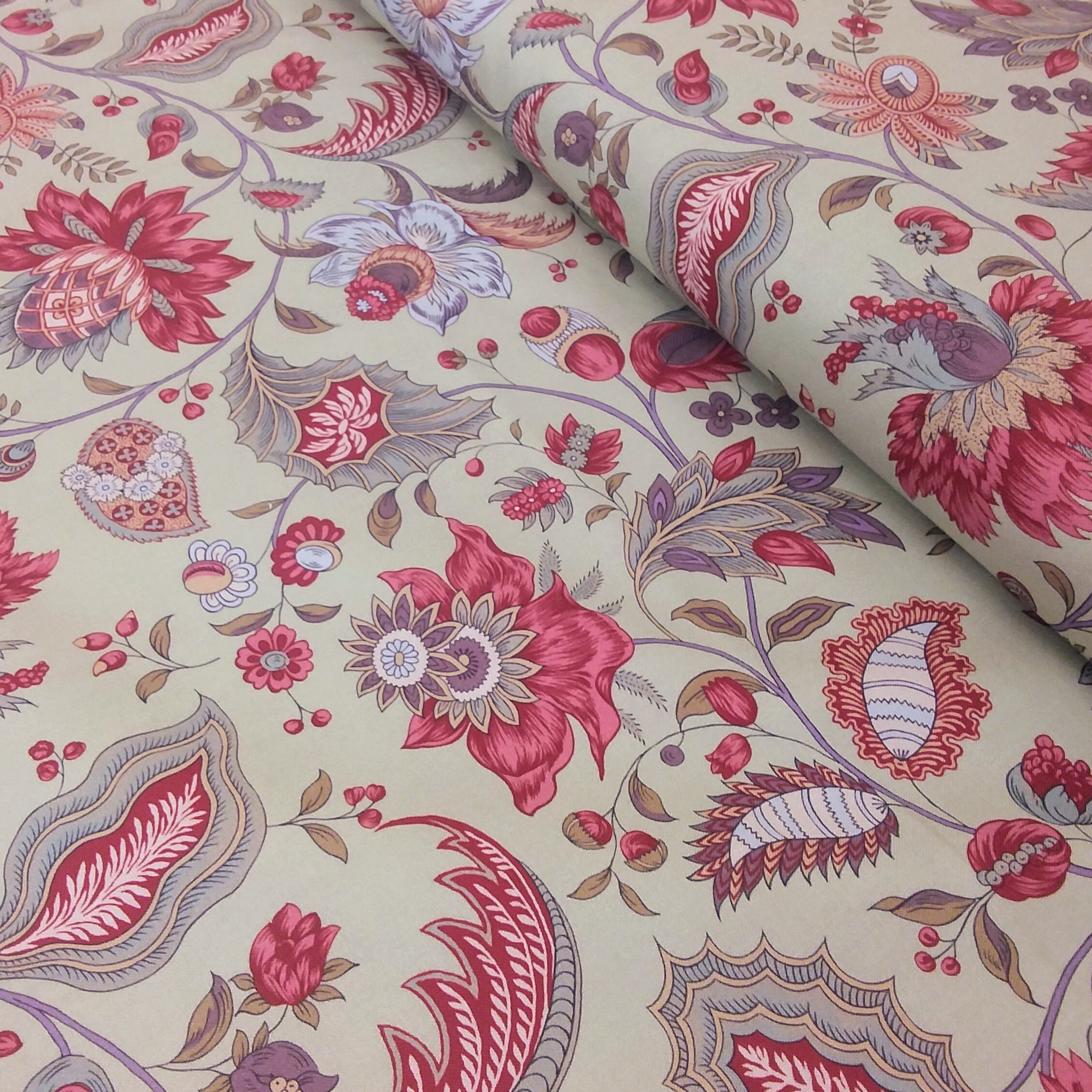 Dutch Heritage Cotton Patchwork Dressmaking Quilting Fabric DHER5000 Red Per 50cm - Foto 4