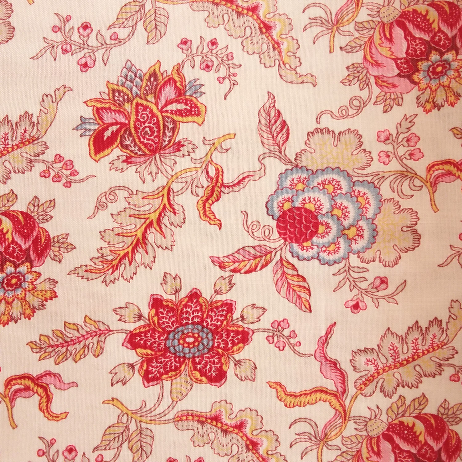 Dutch Heritage Pomegrate Cotton Fabric DHER1022 Cream