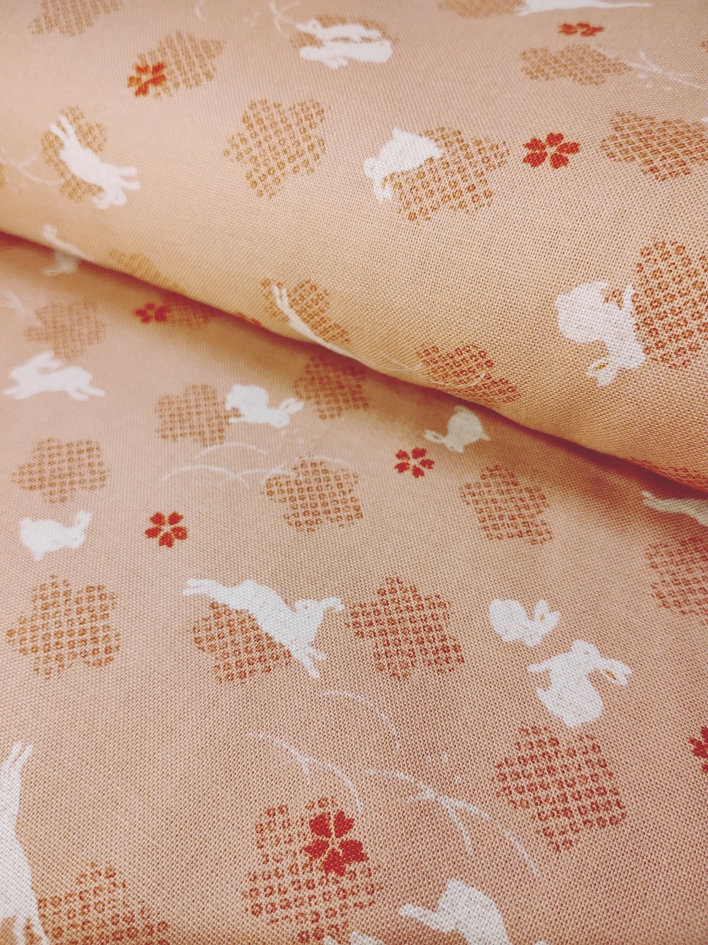 Traditional Japanese Rabbit Cotton Fabric Crafty Baba Fabrics