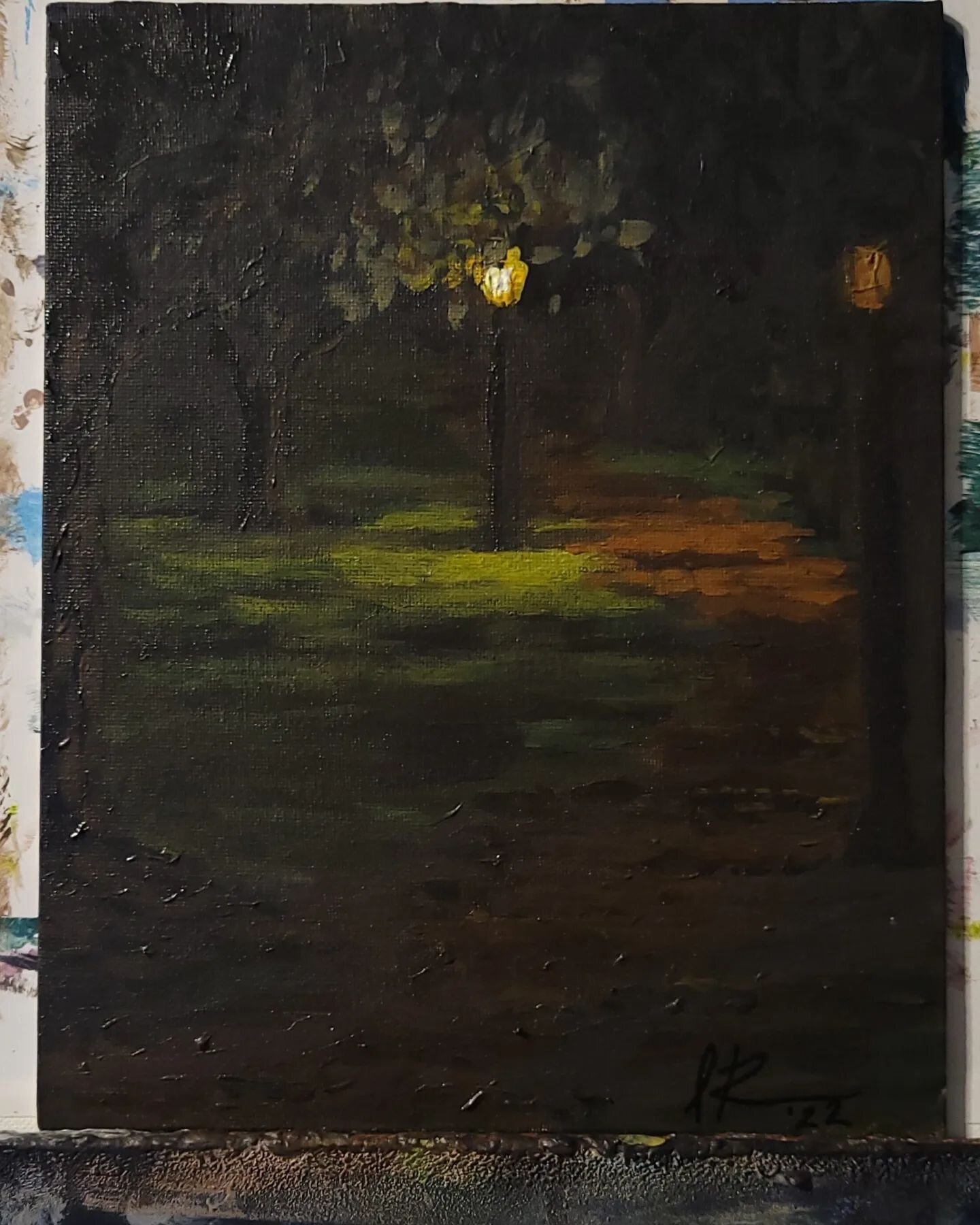 Lamplight. Really happy with this one. Learning more and more about light and shadow every painting.