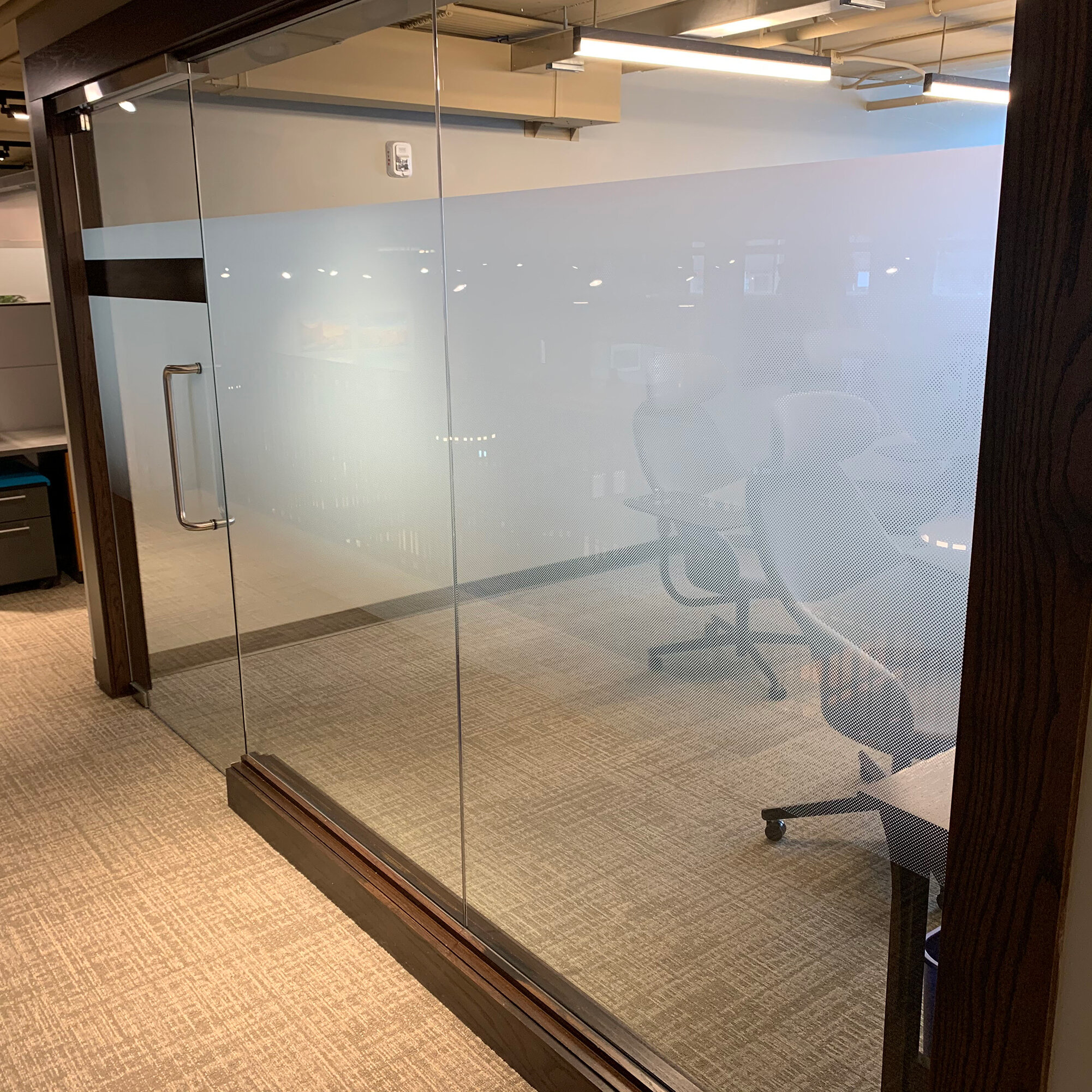 Frosted Privacy Vinyl Film For Windows & Office Doors - Cushing