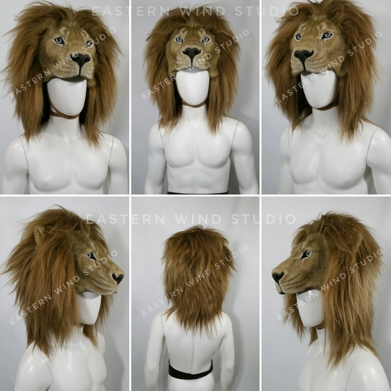 Olive Tan 3rd Generation Lion Headdress — Eastern Wind Studio