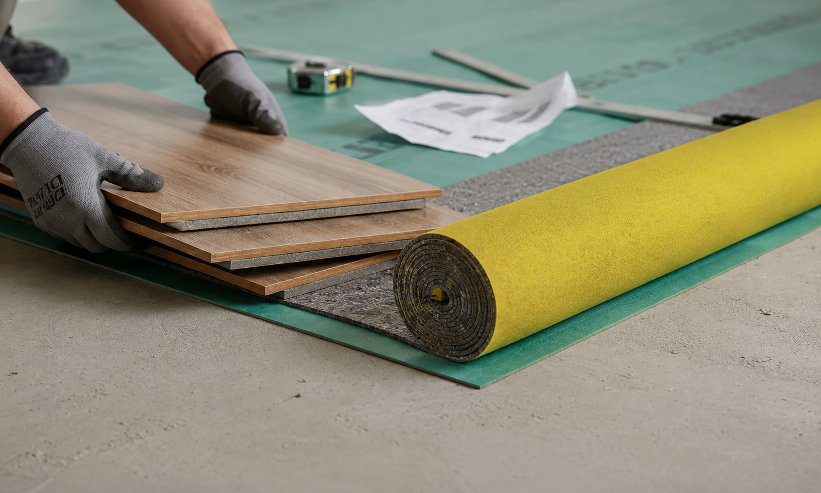 Underlay for Engineered &amp; Laminate flooring - 32 in W x 40 ft L (106 sq ft)