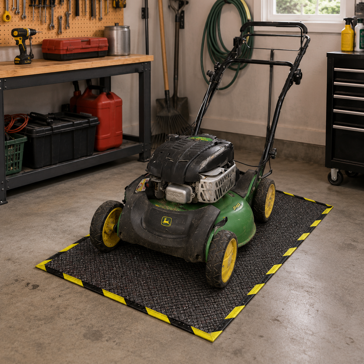 Lawn Mower Mat with grid 32 x 60in